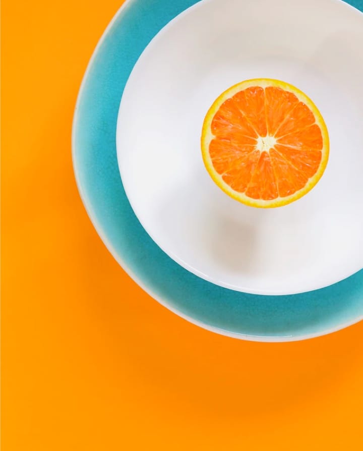 Orange in bowl