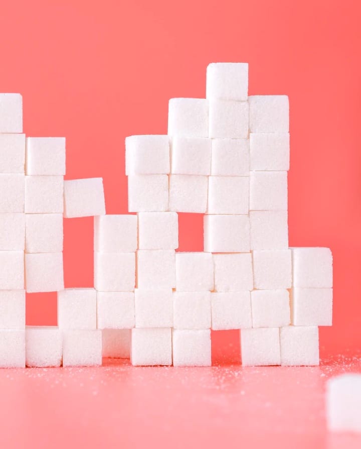 Stacked sugar cubes